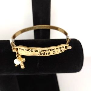 Gold John 3:16 bracelet